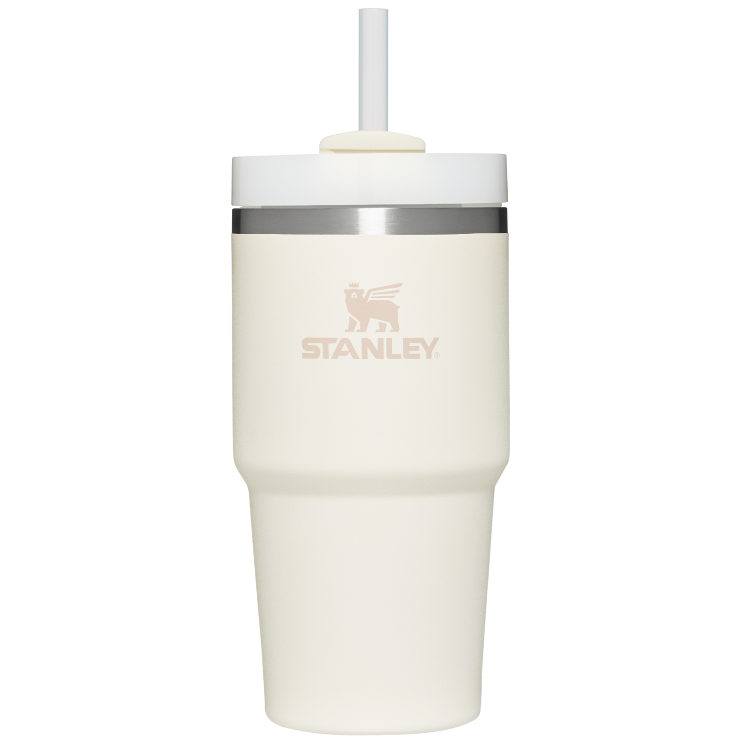 Car-Cup Friendly The Quencher H2.0 Flowstate Tumbler D030T - Double-Wall Vacuum Insulated Travel Tumbler with Straw - Cream