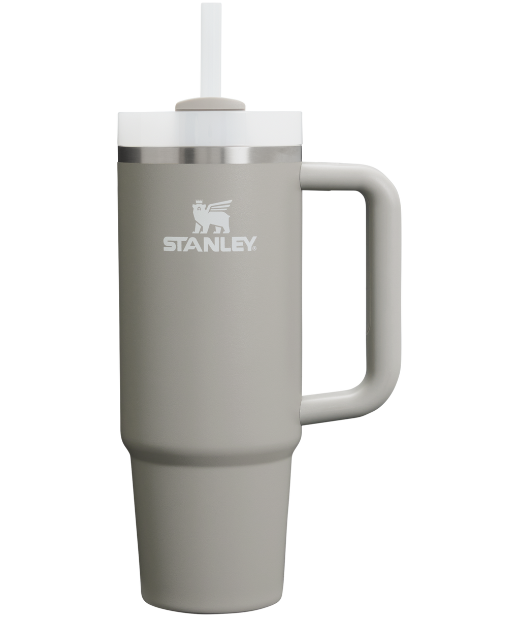 Splash-Resistant FlowState The Quencher H2.0 Flowstate Tumbler | Stanley Create D331C - FlowState 3-Position Lid Insulated Travel Mug - Ash