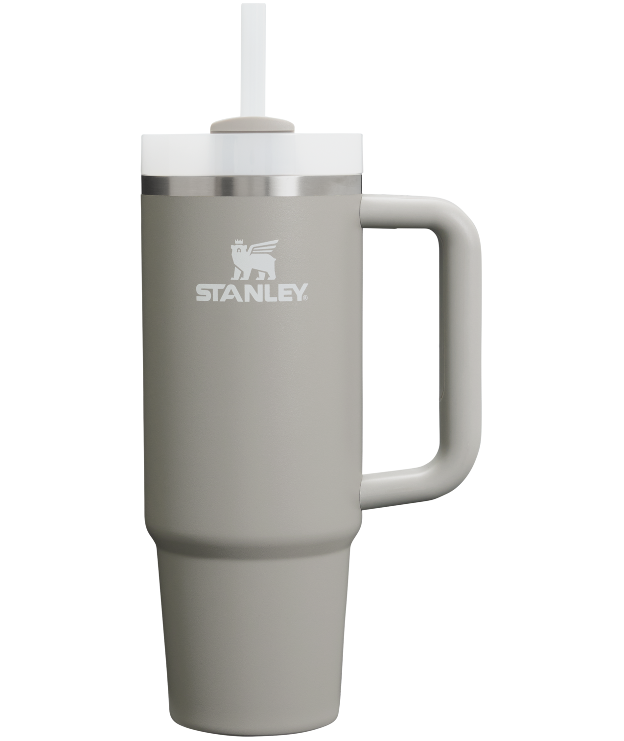 Splash-Resistant FlowState The Quencher H2.0 Flowstate Tumbler | Stanley Create D331C - FlowState 3-Position Lid Insulated Travel Mug - Ash