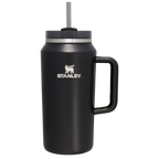 Insulated Travel The Quencher H2.0 Flowstate Tumbler D365U - Double-Wall Vacuum Insulated Travel Tumbler with Straw - Black Glow