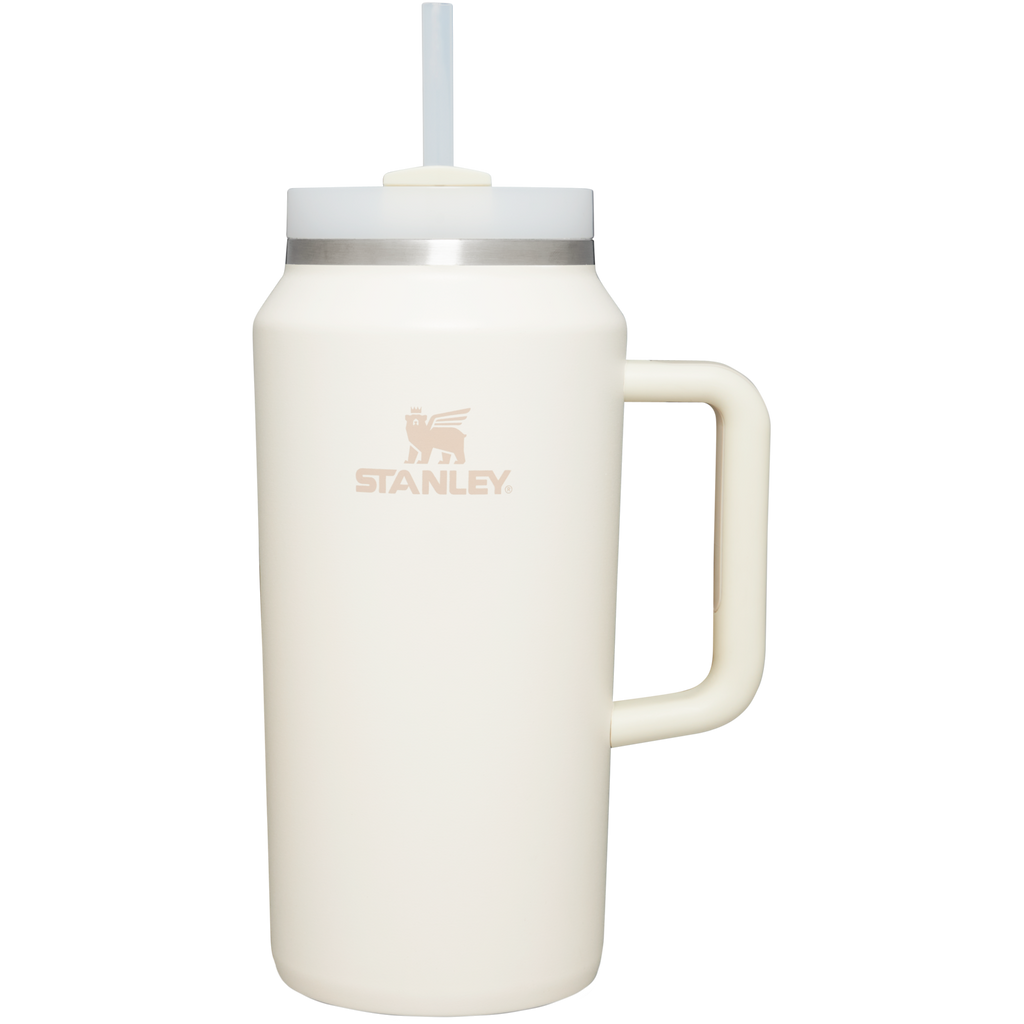 Splash-Resistant FlowState The Quencher H2.0 Flowstate Tumbler D033Q - 40oz Large Capacity Car-Cup Friendly Quencher - Cream