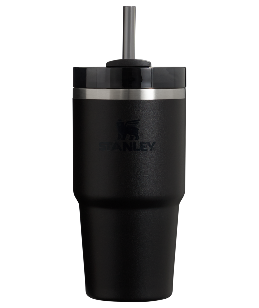 Splash-Resistant FlowState The Quencher H2.0 Flowstate Tumbler | Stanley Create D330L - FlowState 3-Position Lid Insulated Travel Mug - Black 2.0
