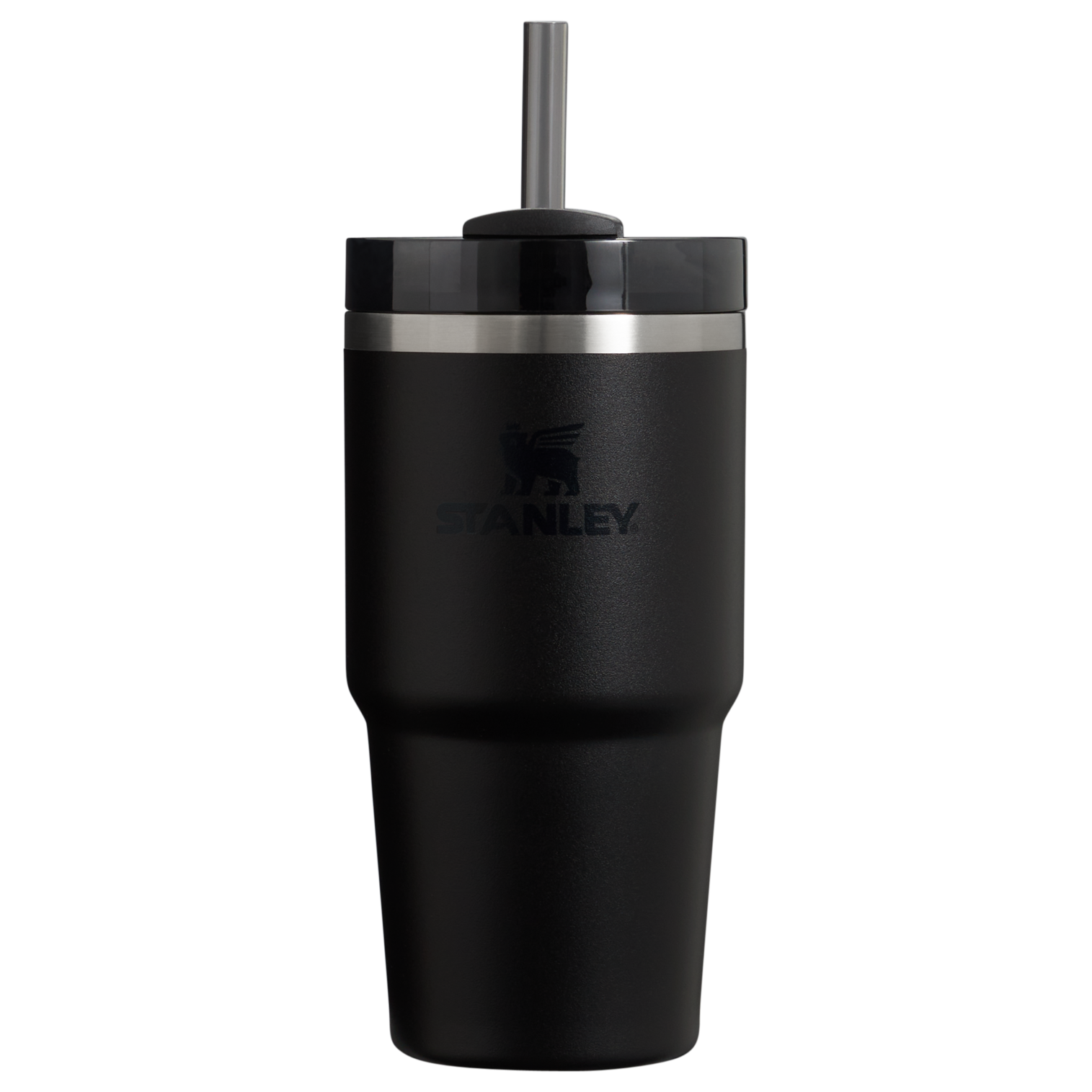 Car-Cup Friendly The Quencher H2.0 Flowstate Tumbler D030T - Double-Wall Vacuum Insulated Travel Tumbler with Straw - Black 2.0