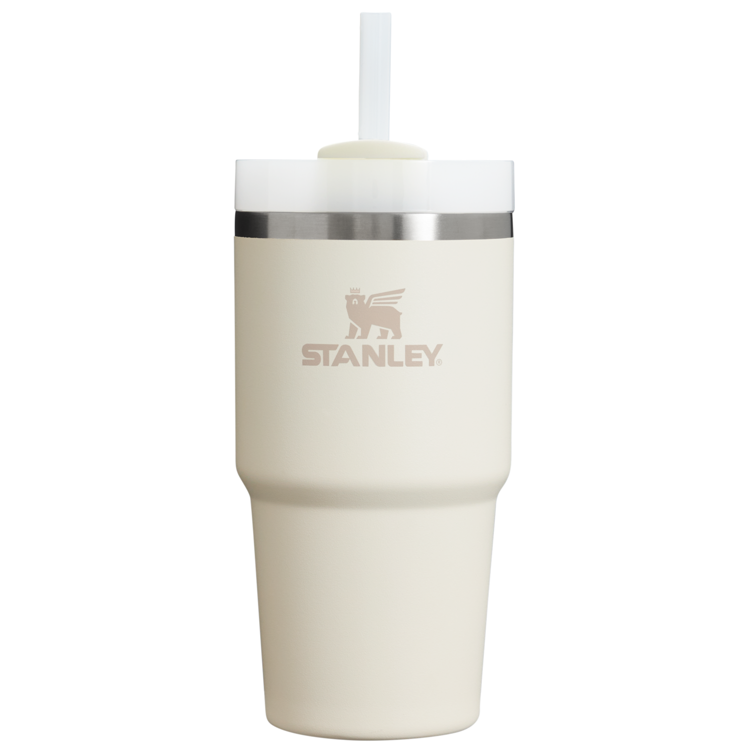 Car-Cup Friendly The Quencher H2.0 Flowstate Tumbler D030T - Double-Wall Vacuum Insulated Travel Tumbler with Straw - Cream 2.0