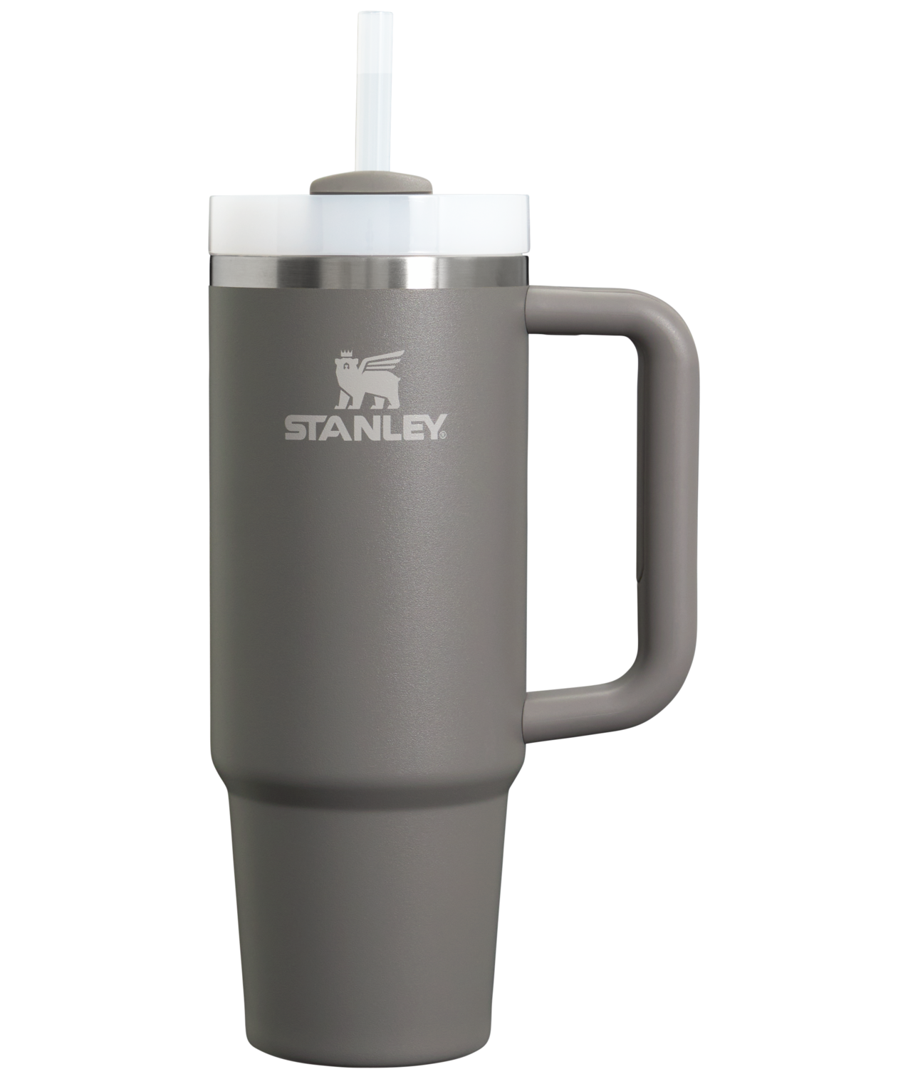 Splash-Resistant FlowState The Quencher H2.0 Flowstate Tumbler | Stanley Create D331C - FlowState 3-Position Lid Insulated Travel Mug - Stone