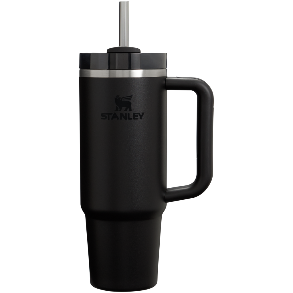 Splash-Resistant FlowState The Quencher H2.0 Flowstate Tumbler D051L - 40oz Large Capacity Car-Cup Friendly Quencher - Black 2.0