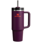 Splash-Resistant FlowState The Quencher H2.0 Flowstate Tumbler | Stanley Create D331C - FlowState 3-Position Lid Insulated Travel Mug - Plum