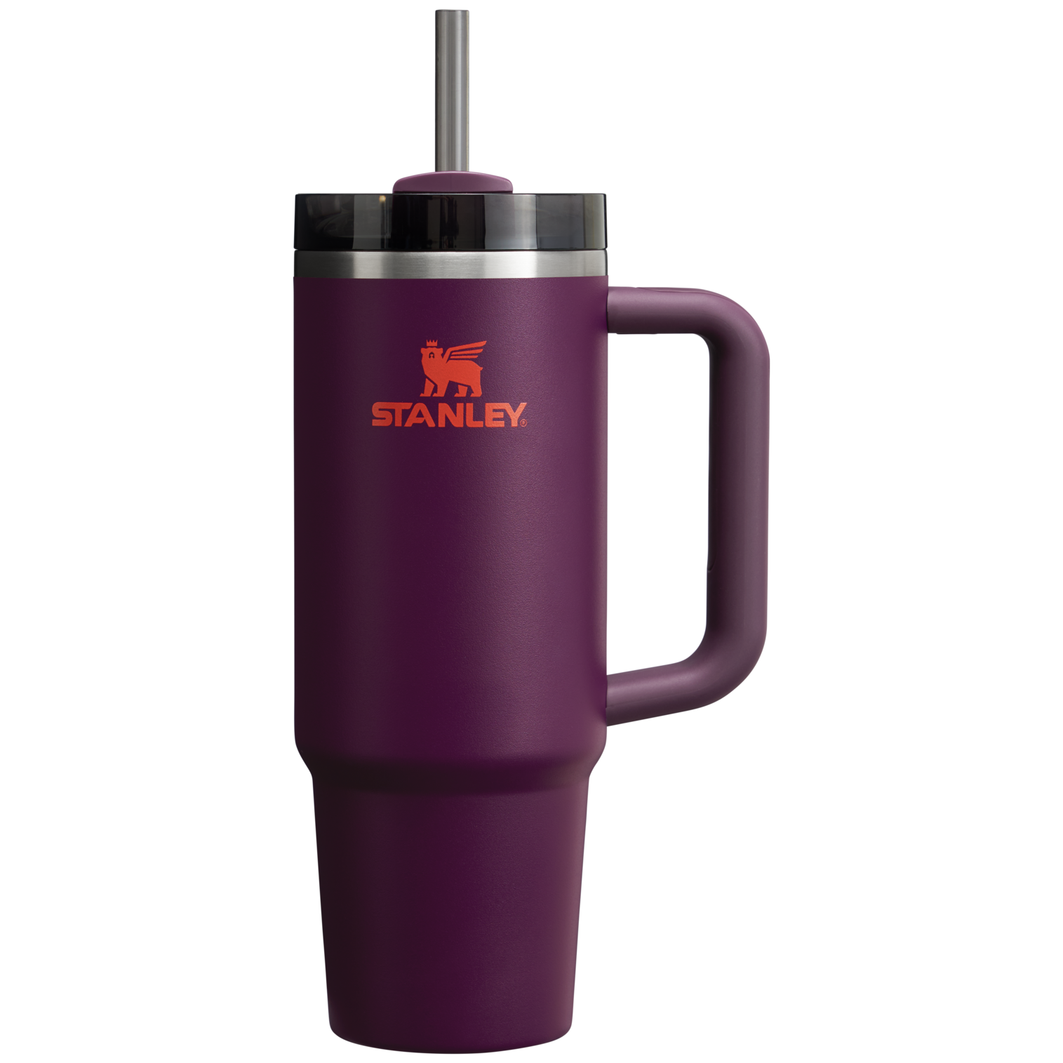 Splash-Resistant FlowState The Quencher H2.0 Flowstate Tumbler | Stanley Create D331C - FlowState 3-Position Lid Insulated Travel Mug - Plum