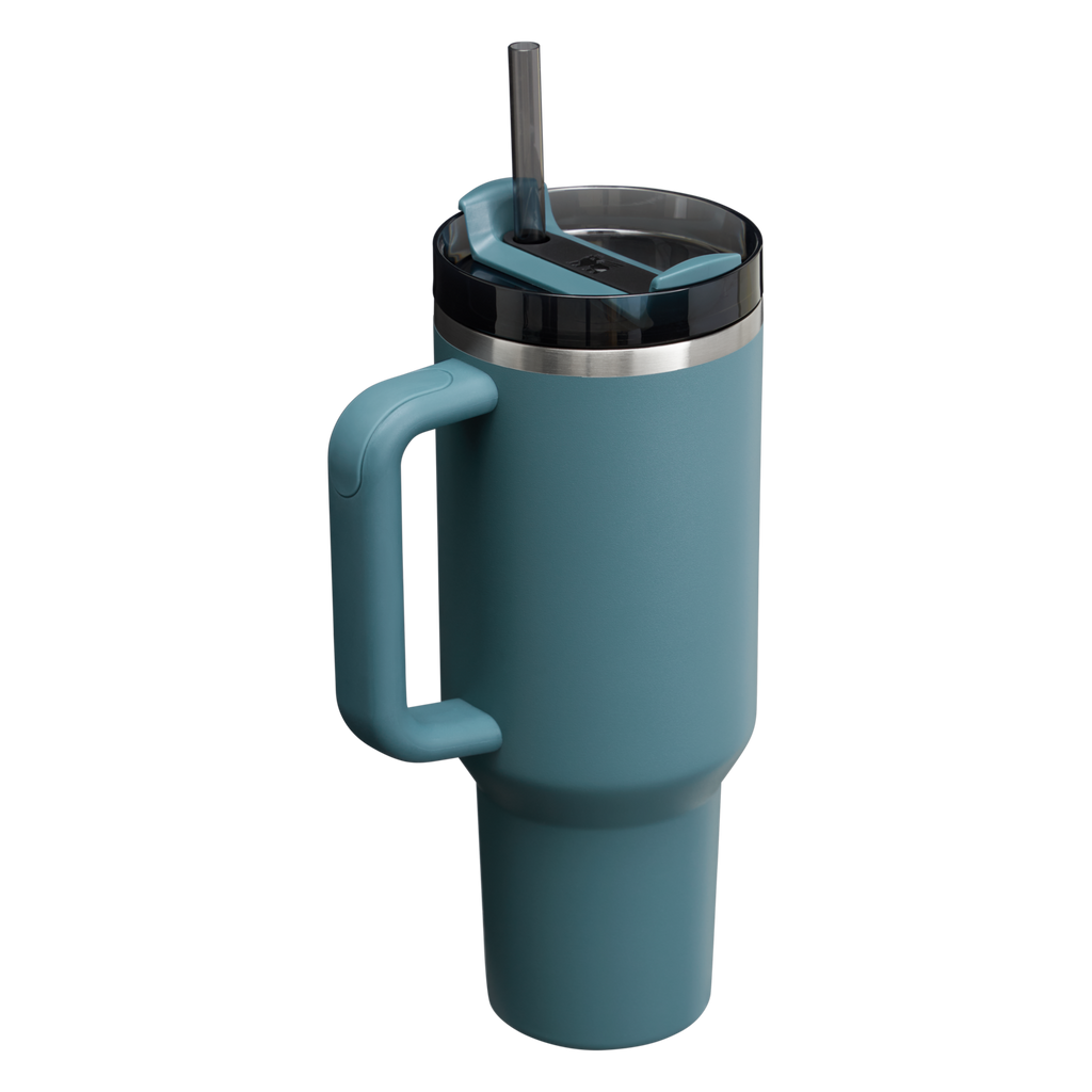 Splash-Resistant FlowState The Quencher H2.0 Flowstate Tumbler  | Stanley Create D332L - 40oz Large Capacity Car-Cup Friendly Quencher Detail