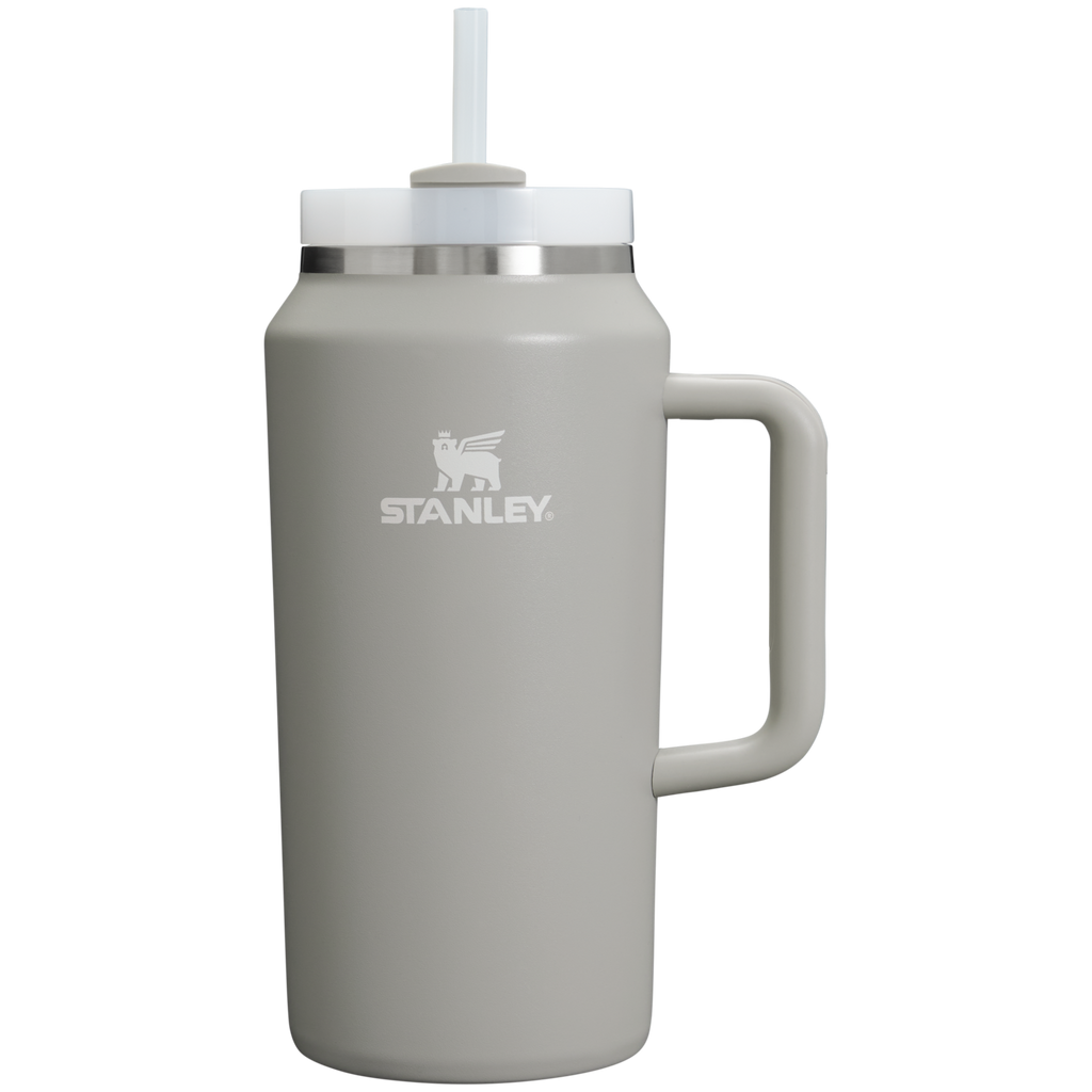 Insulated Travel The Quencher H2.0 Flowstate Tumbler D365U - Double-Wall Vacuum Insulated Travel Tumbler with Straw - Ash