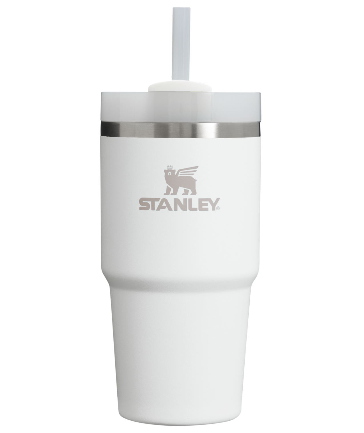 Double-Wall Vacuum The Quencher H2.0 Flowstate Tumbler  | Stanley Create D329E - Double-Wall Vacuum Insulated Travel Tumbler with Straw - Frost