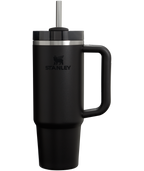 Splash-Resistant FlowState The Quencher H2.0 Flowstate Tumbler | Stanley Create D331C - FlowState 3-Position Lid Insulated Travel Mug - Black 2.0