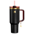 Splash-Resistant FlowState The Quencher Luxe H2.0 Flowstate Tumbler D170A - FlowState 3-Position Lid Insulated Travel Mug - Black Snakeskin