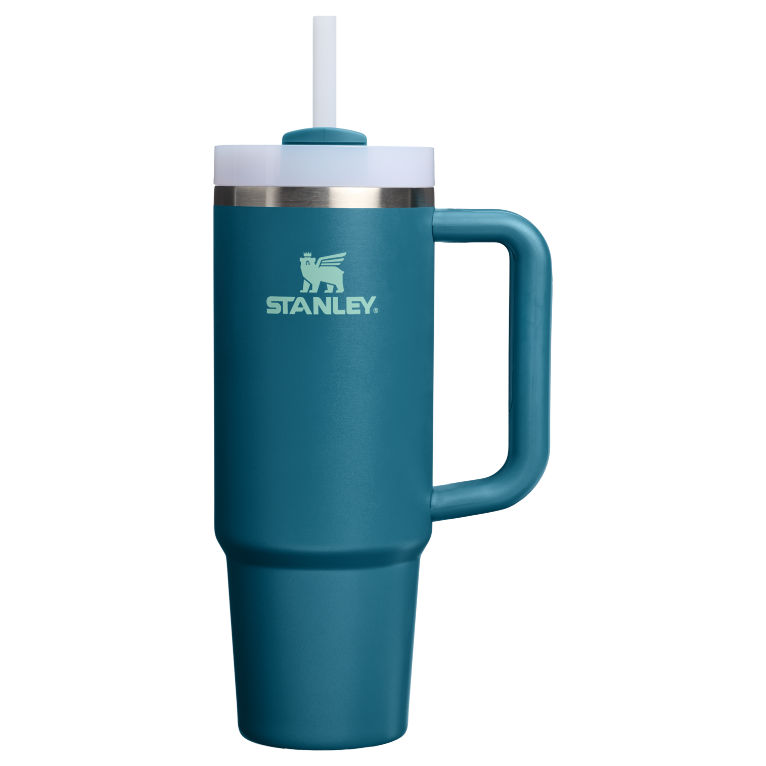 Splash-Resistant FlowState The Quencher H2.0 Flowstate Tumbler | Stanley Create D331C - FlowState 3-Position Lid Insulated Travel Mug - Coastal Teal