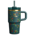 Car-Cup Friendly The Cheers & Cheer Quencher H2.O Flowstate Tumbler D192J - Premium Stainless Steel Straw Cup for All-Day Hydration - Holiday Botanical
