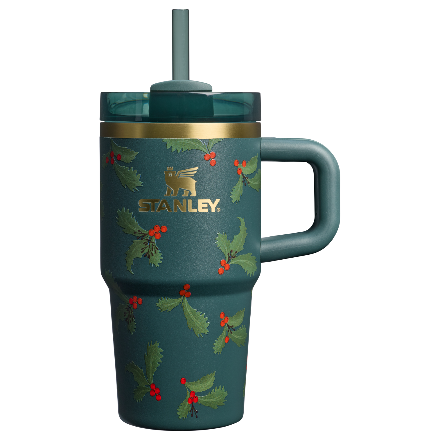 Car-Cup Friendly The Cheers & Cheer Quencher H2.O Flowstate Tumbler D192J - Premium Stainless Steel Straw Cup for All-Day Hydration - Holiday Botanical