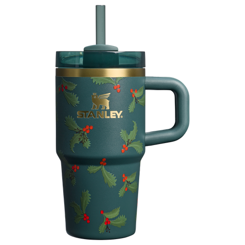 Car-Cup Friendly The Cheers & Cheer Quencher H2.O Flowstate Tumbler D192J - Premium Stainless Steel Straw Cup for All-Day Hydration - Holiday Botanical