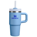Large Capacity The Quencher H2.O Flowstate Tumbler | Stanley Create D291F - Double-Wall Vacuum Insulated Travel Tumbler with Straw - Blue Sky
