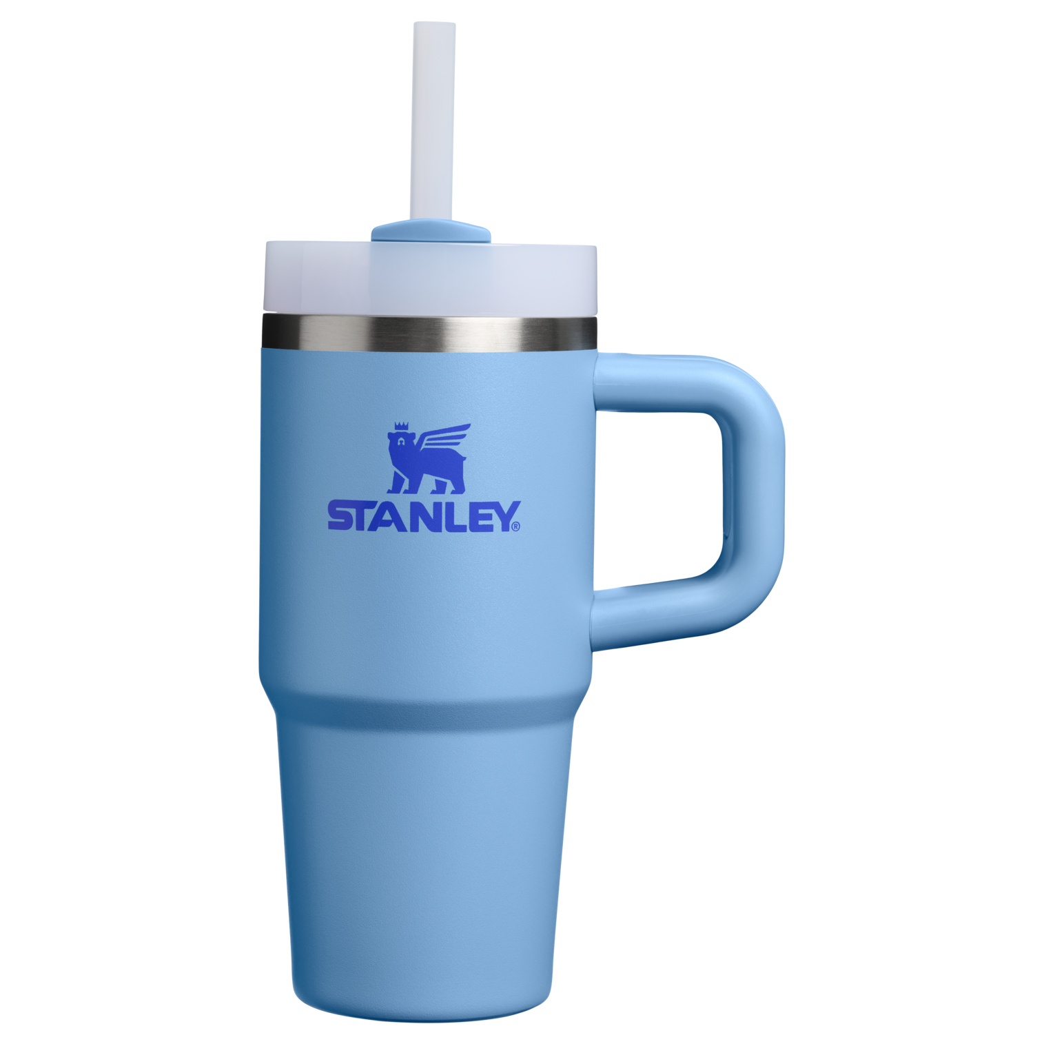 Large Capacity The Quencher H2.O Flowstate Tumbler | Stanley Create D291F - Double-Wall Vacuum Insulated Travel Tumbler with Straw - Blue Sky