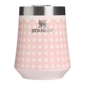 Premium Matte The Reserve Wine Tumbler D352C - Shatterproof Flavor-Preserving Cocktail Tumbler with Lid - Rose Quartz Rattan