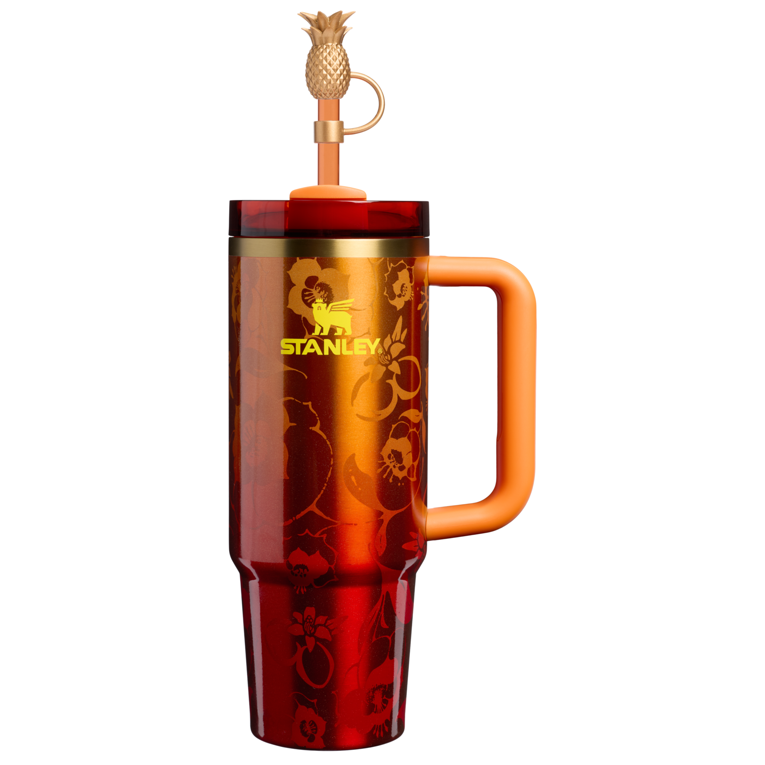 Double-Wall Vacuum The Stanley 1913 x Karol G Quencher H2.0 Flowstate Tumbler D276V - Double-Wall Vacuum Insulated Travel Tumbler with Straw - 30oz | KAROL G FLOR