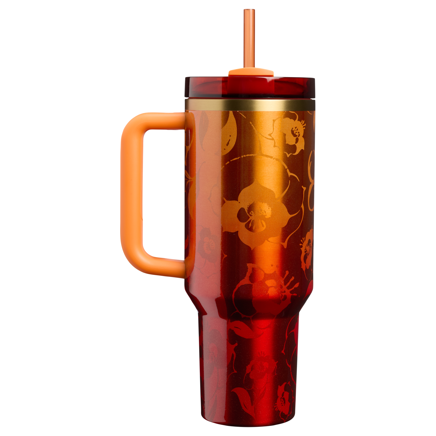 Large Capacity The Stanley 1913 x Karol G Quencher H2.0 Flowstate Tumbler D275T - Double-Wall Vacuum Insulated Travel Tumbler with Straw Detail