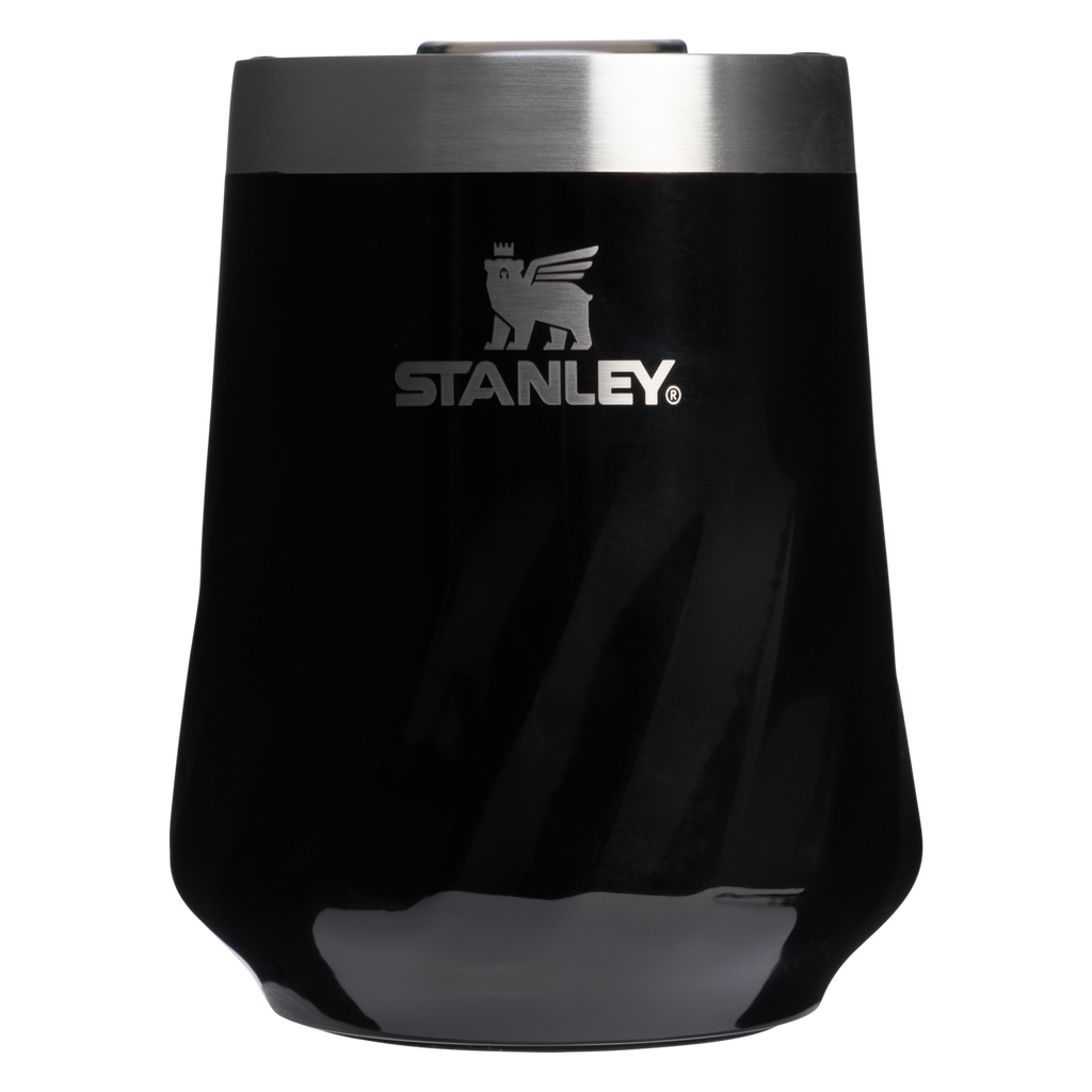 Flavor-Preserving The Textured Reserve Wine Tumbler D141Z - Reserve Collection Stainless Steel Whiskey Cup - Black Gloss