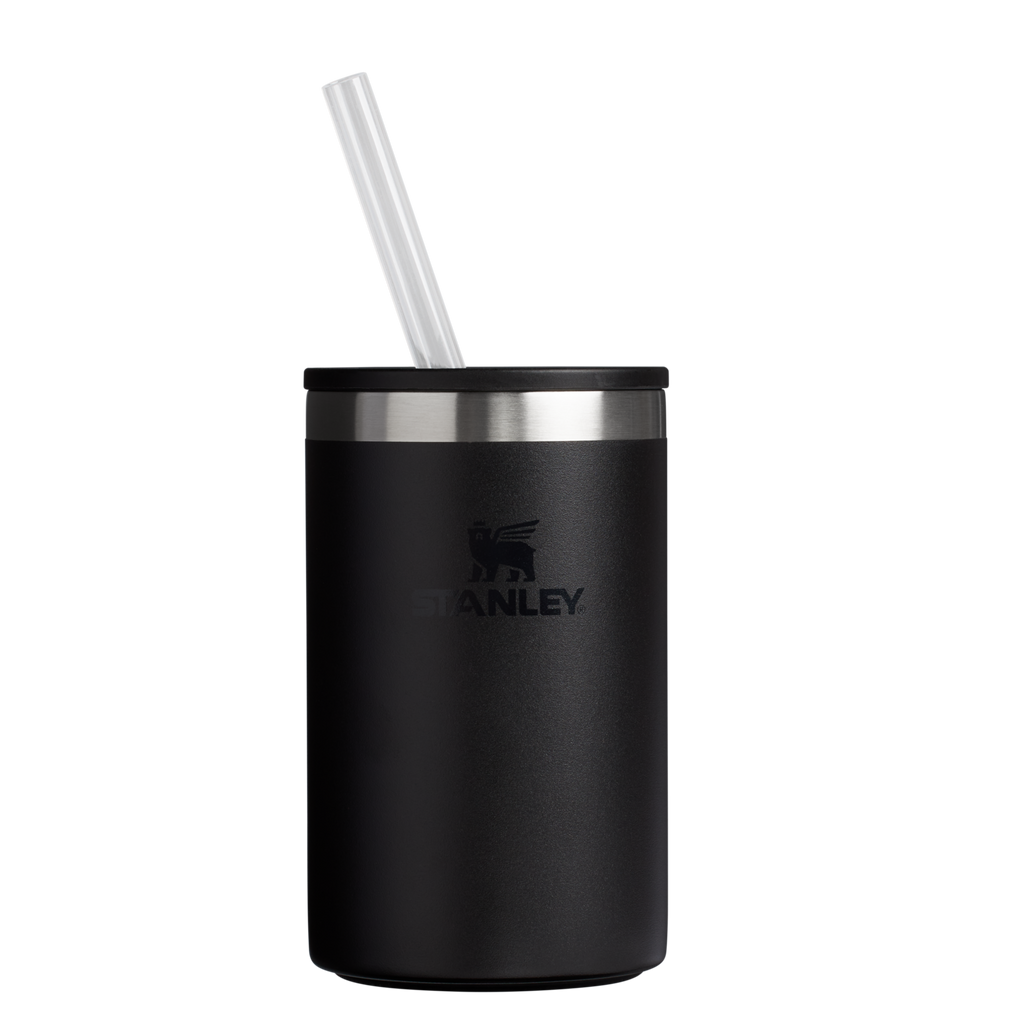 Ice-Retention The Everyday Can Cooler Cup D064R - Julienne Series Portable Picnic Chiller Tote - Black 2.0