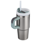 Large Capacity The Quencher H2.O Flowstate Tumbler | Stanley Create D291F - Double-Wall Vacuum Insulated Travel Tumbler with Straw Detail
