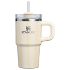 Double-Wall Vacuum The Quencher H2.0 Flowstate Tumbler D344H - Premium Stainless Steel Straw Cup for All-Day Hydration - Cream Picnic Stripe