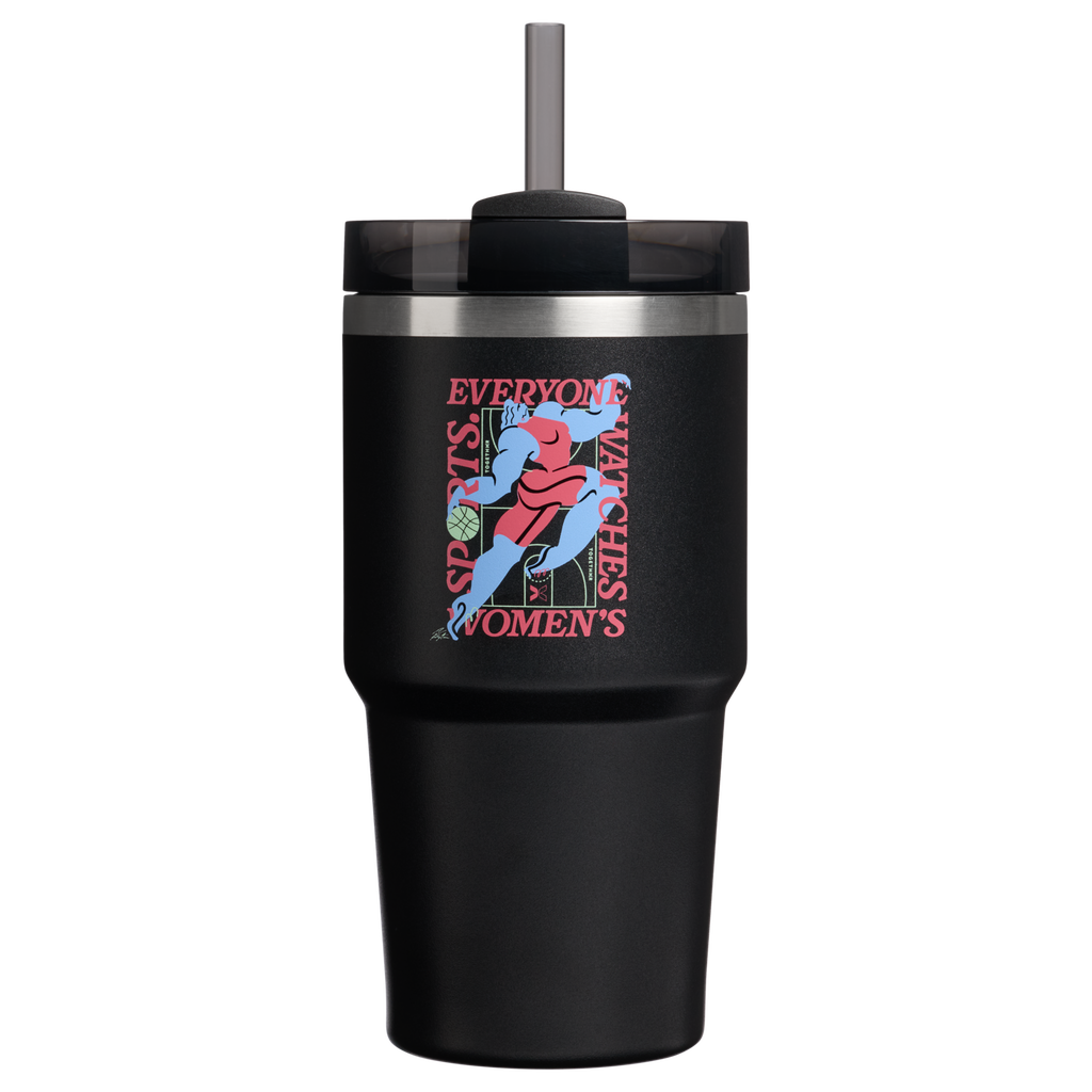 Large Capacity The Quencher H2.0 Flowstate Tumbler D341T - FlowState 3-Position Lid Insulated Travel Mug - Tournament Black