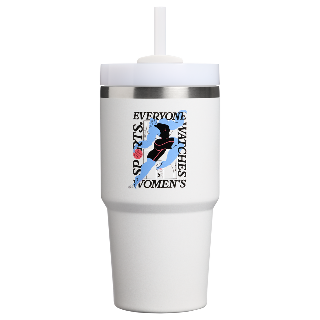 Large Capacity The Quencher H2.0 Flowstate Tumbler D341T - FlowState 3-Position Lid Insulated Travel Mug - Tournament White