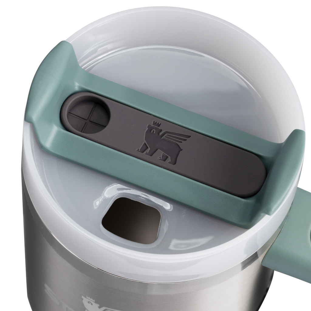 Large Capacity The Quencher H2.O Flowstate Tumbler with Handle | Stanley Create D309N - FlowState 3-Position Lid Insulated Travel Mug Detail