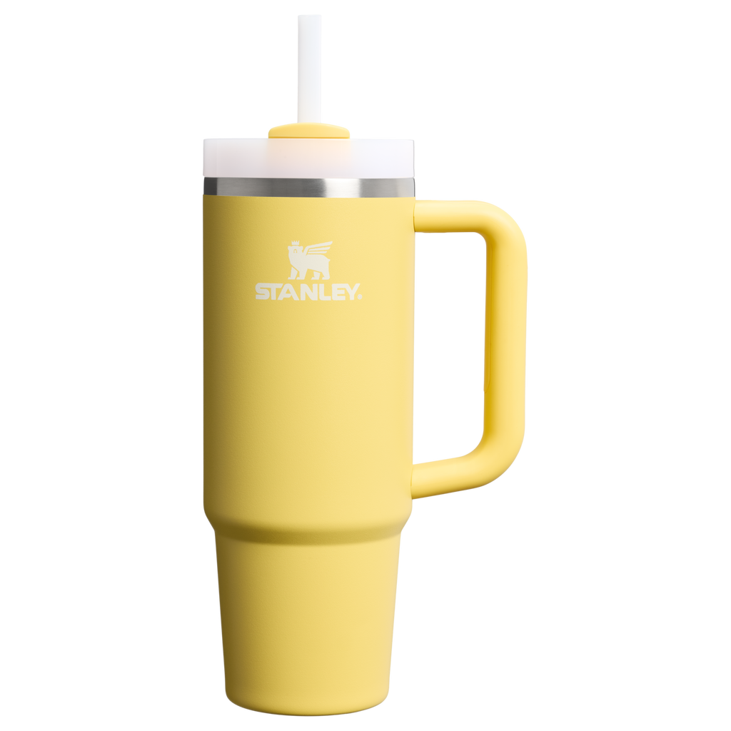 Splash-Resistant FlowState The Quencher H2.0 Flowstate Tumbler | Stanley Create D331C - FlowState 3-Position Lid Insulated Travel Mug - Daffodil