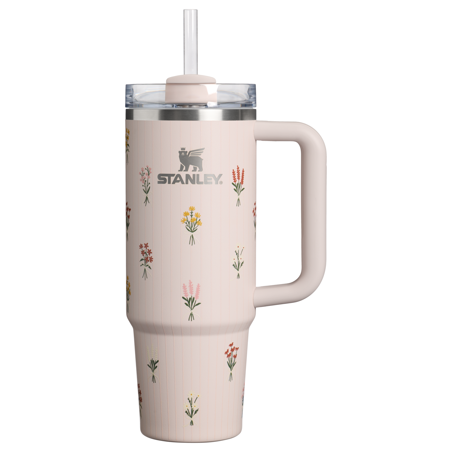 Splash-Resistant FlowState The Quencher H2.0 Flowstate Tumbler D363L - FlowState 3-Position Lid Insulated Travel Mug - Rose Quartz Bouquets