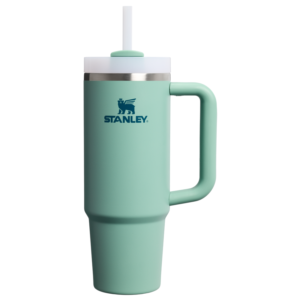 Splash-Resistant FlowState The Quencher H2.0 Flowstate Tumbler | Stanley Create D331C - FlowState 3-Position Lid Insulated Travel Mug - Spring Green
