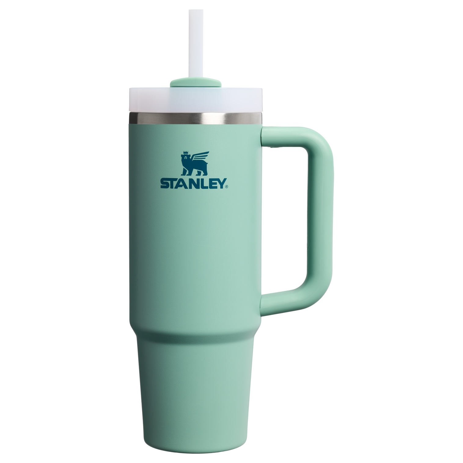 Splash-Resistant FlowState The Quencher H2.0 Flowstate Tumbler | Stanley Create D331C - FlowState 3-Position Lid Insulated Travel Mug - Spring Green
