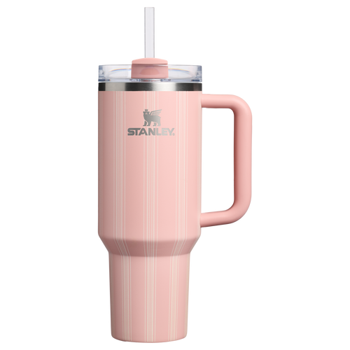 Double-Wall Vacuum The Quencher H2.0 Flowstate Tumbler D342C - 40oz Large Capacity Car-Cup Friendly Quencher - Peach Rose Picnic Stripe