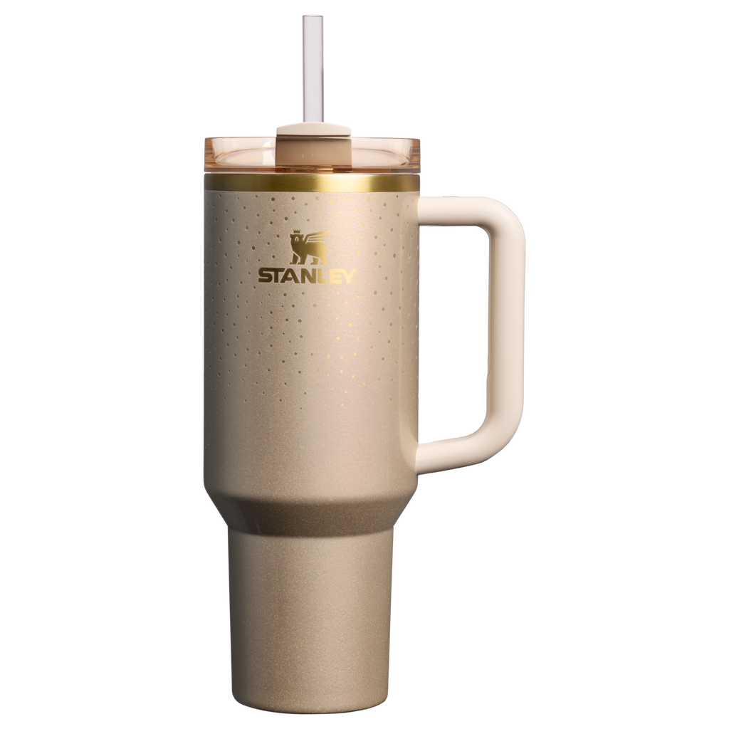 Splash-Resistant FlowState The Cheers & Cheer Quencher H2.0 Flowstate Tumbler D188Q - Premium Stainless Steel Straw Cup for All-Day Hydration - Prosecco Shimmer
