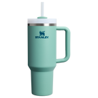 Splash-Resistant FlowState The Quencher H2.0 Flowstate Tumbler  | Stanley Create D332L - 40oz Large Capacity Car-Cup Friendly Quencher - Spring Green