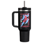 Insulated Travel The Quencher H2.0 Flowstate Tumbler D340Y - Double-Wall Vacuum Insulated Travel Tumbler with Straw - Tournament Black
