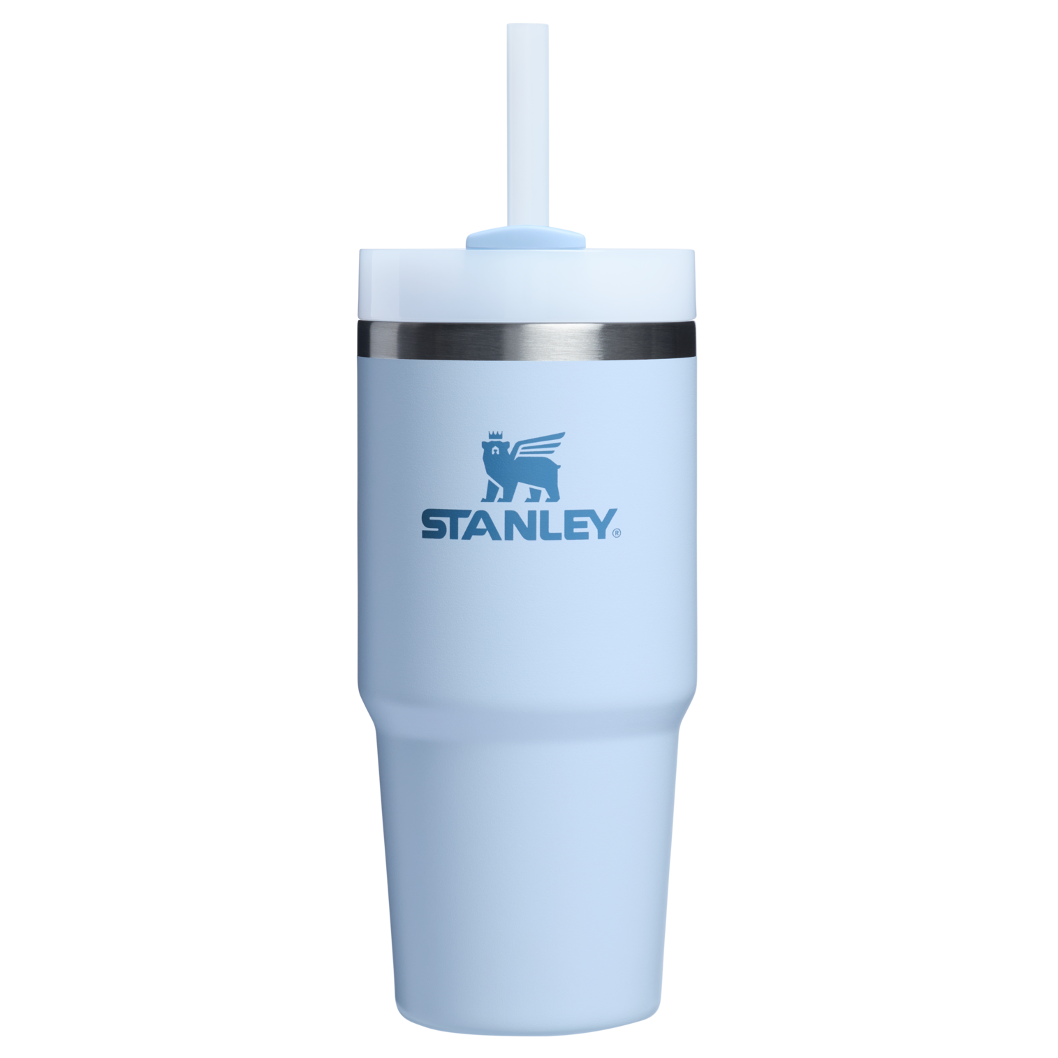 Double-Wall Vacuum The Quencher H2.0 Flowstate Tumbler  | Stanley Create D329E - Double-Wall Vacuum Insulated Travel Tumbler with Straw - Glacier
