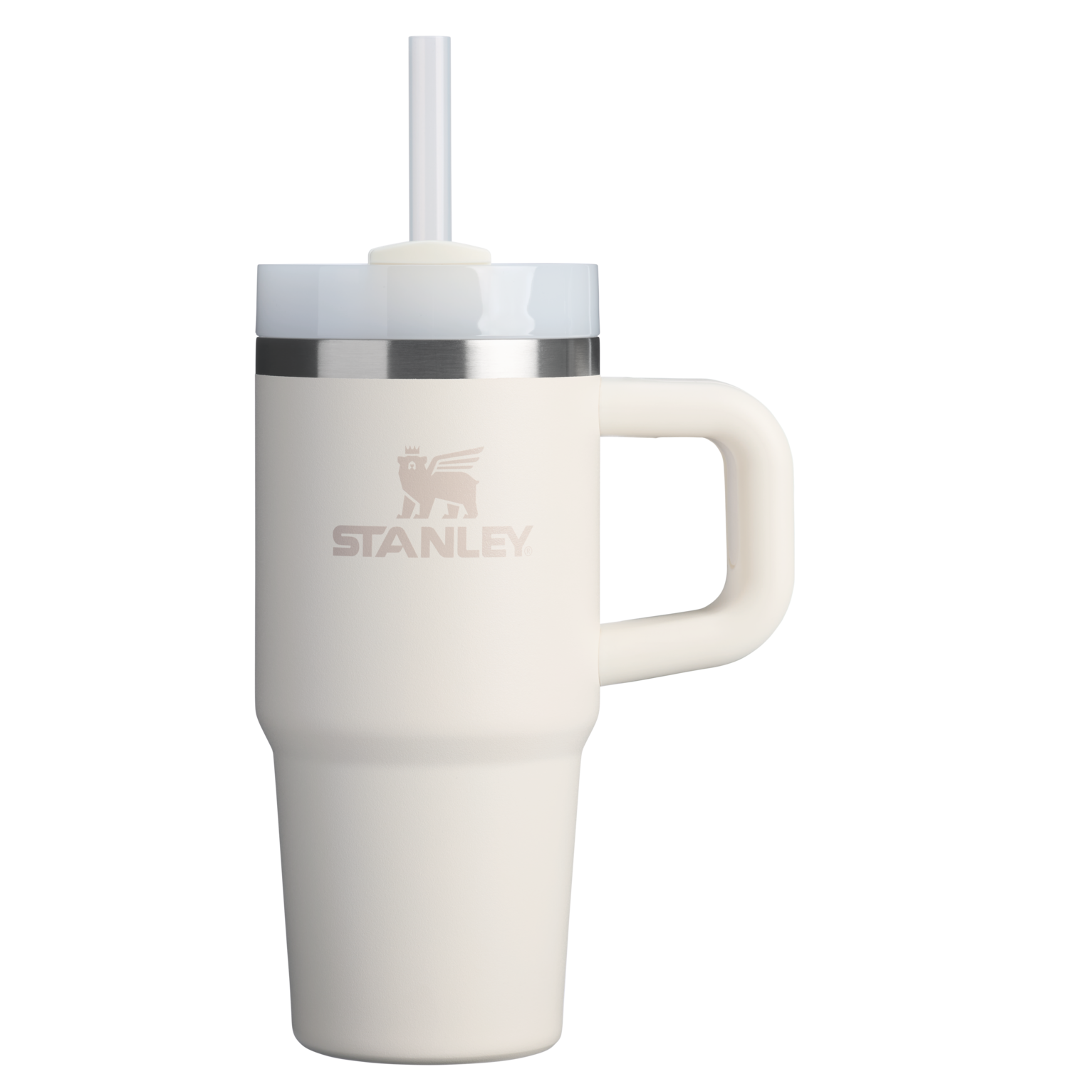 Large Capacity The Quencher H2.O Flowstate Tumbler | Stanley Create D291F - Double-Wall Vacuum Insulated Travel Tumbler with Straw - Cream 2.0