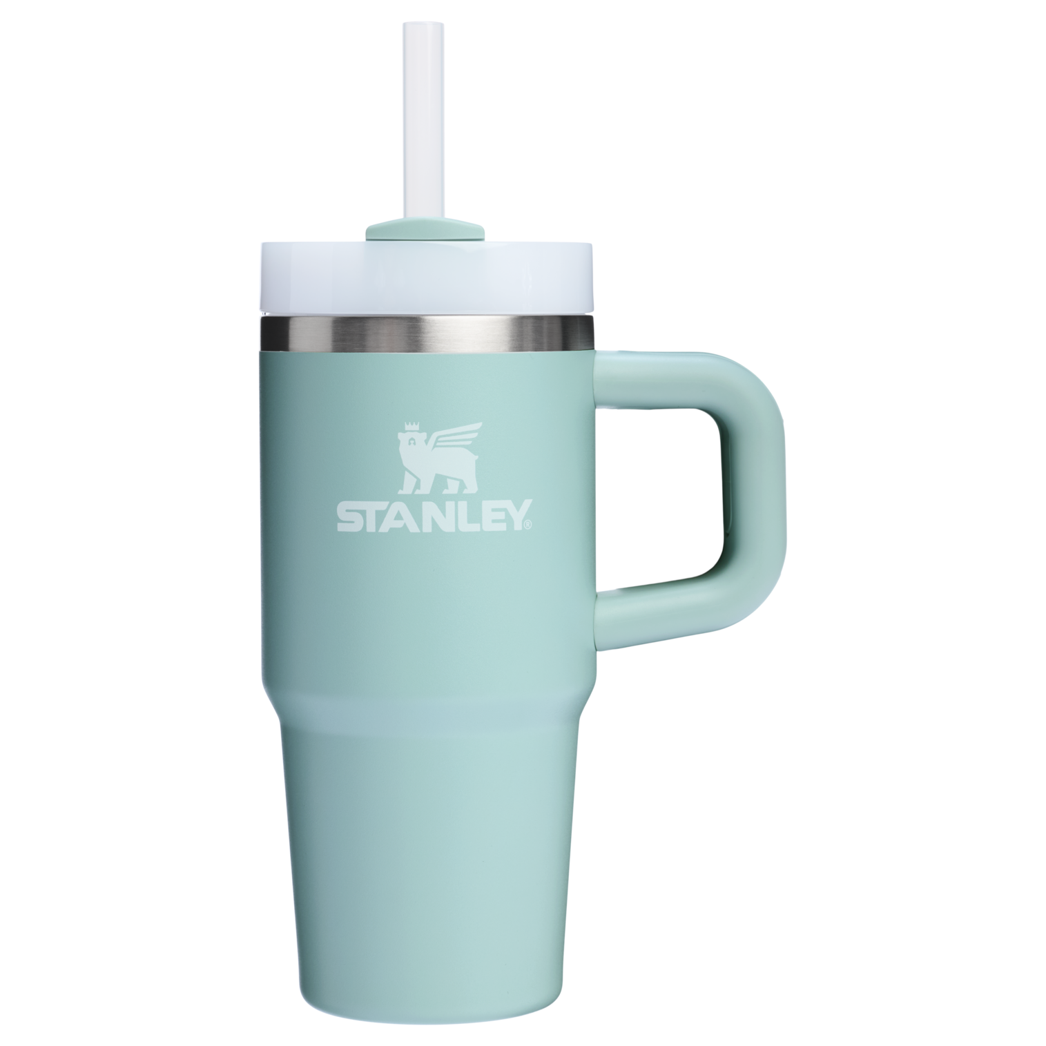 Large Capacity The Quencher H2.O Flowstate Tumbler | Stanley Create D291F - Double-Wall Vacuum Insulated Travel Tumbler with Straw Detail
