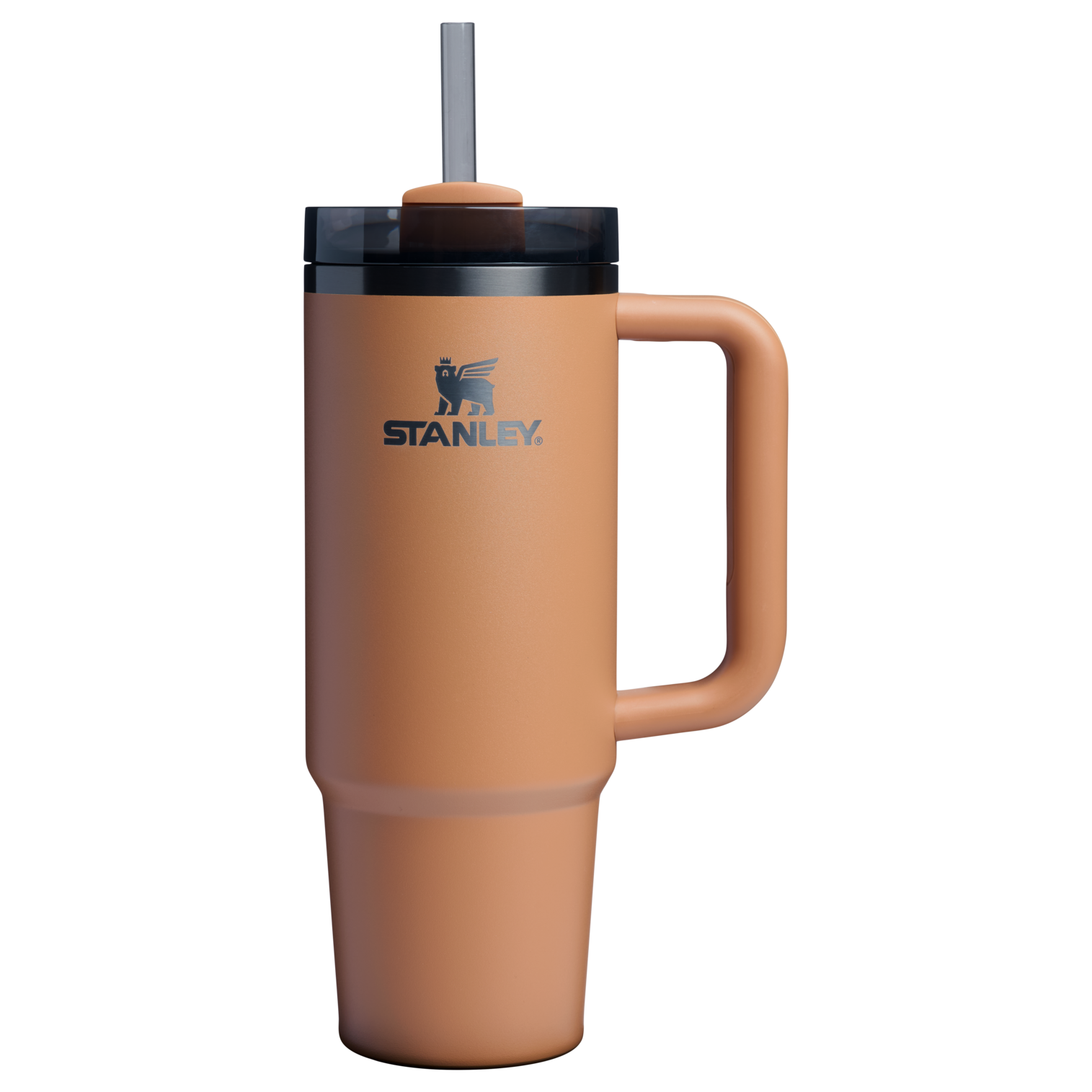 Splash-Resistant FlowState The Quencher H2.0 Flowstate Tumbler | Stanley Create D331C - FlowState 3-Position Lid Insulated Travel Mug - Camel