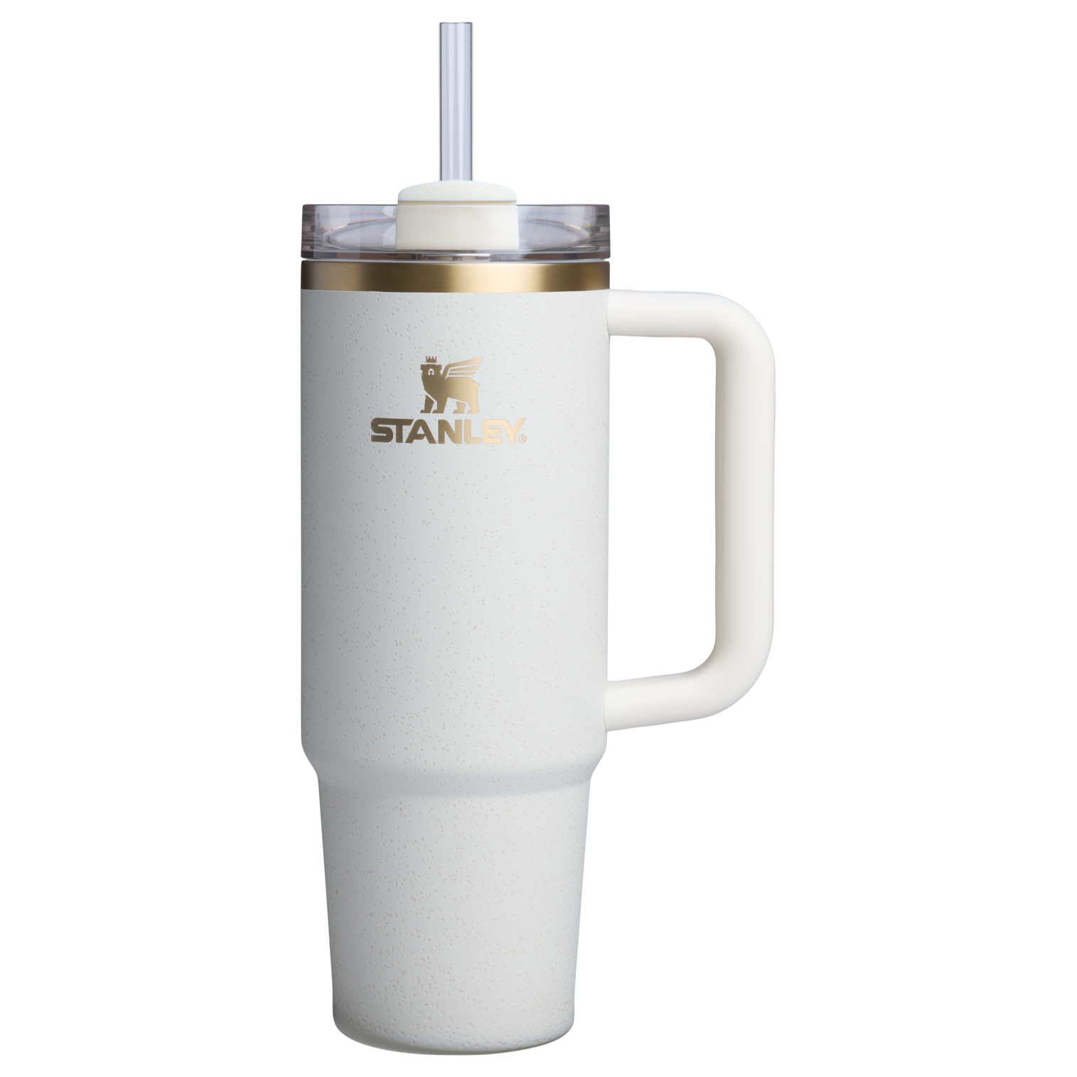 Splash-Resistant FlowState The Quencher H2.0 Flowstate Tumbler D051L - 40oz Large Capacity Car-Cup Friendly Quencher - Cream Moon