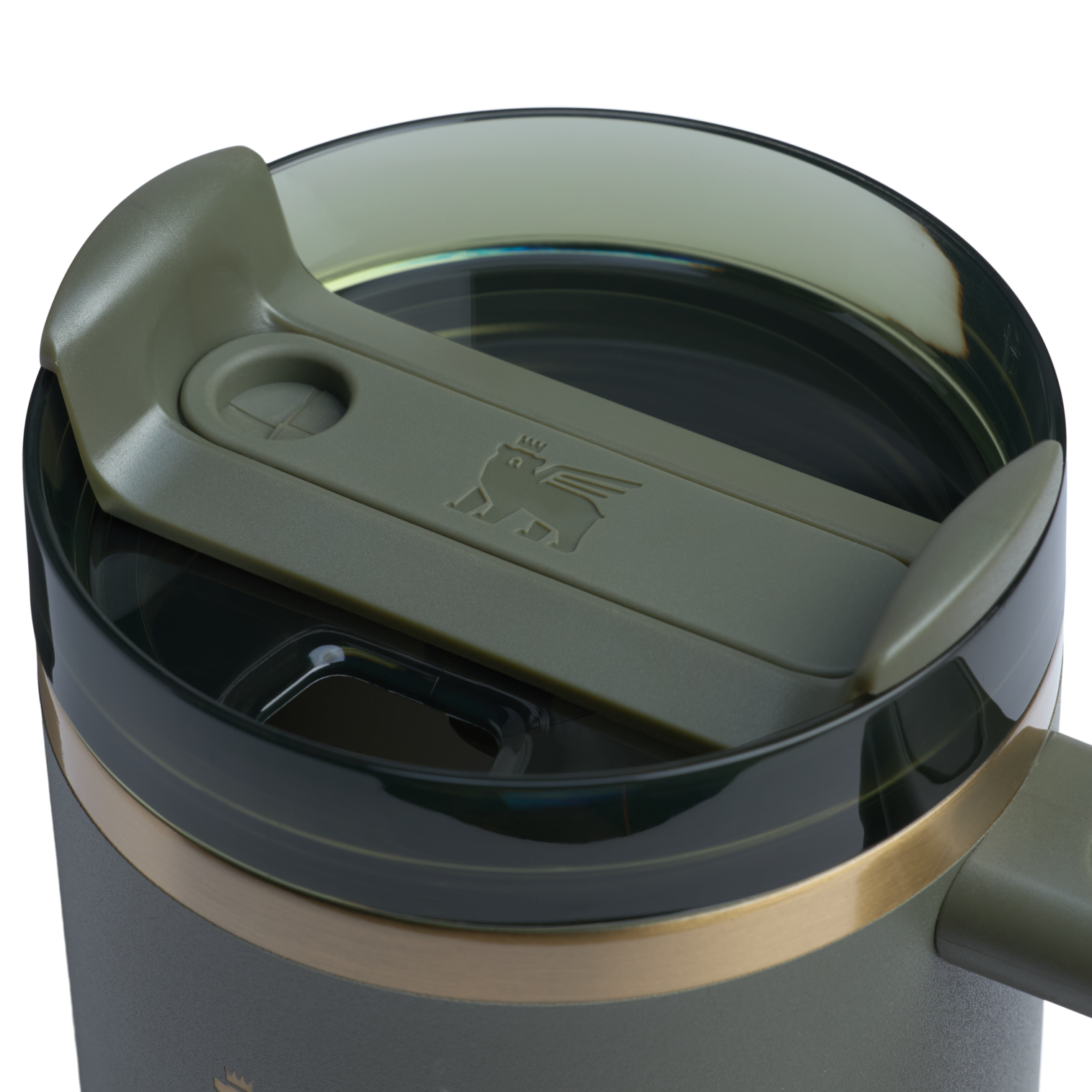 Splash-Resistant FlowState The Quencher H2.0 Flowstate Tumbler | Stanley Create D331C - FlowState 3-Position Lid Insulated Travel Mug Detail