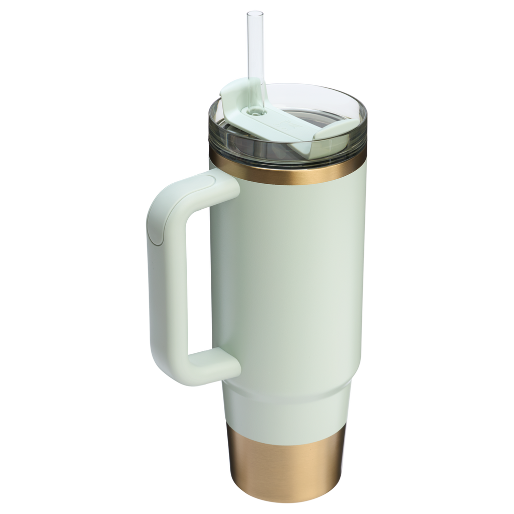 Splash-Resistant FlowState The Quencher H2.0 Flowstate Tumbler | Stanley Create D331C - FlowState 3-Position Lid Insulated Travel Mug Detail
