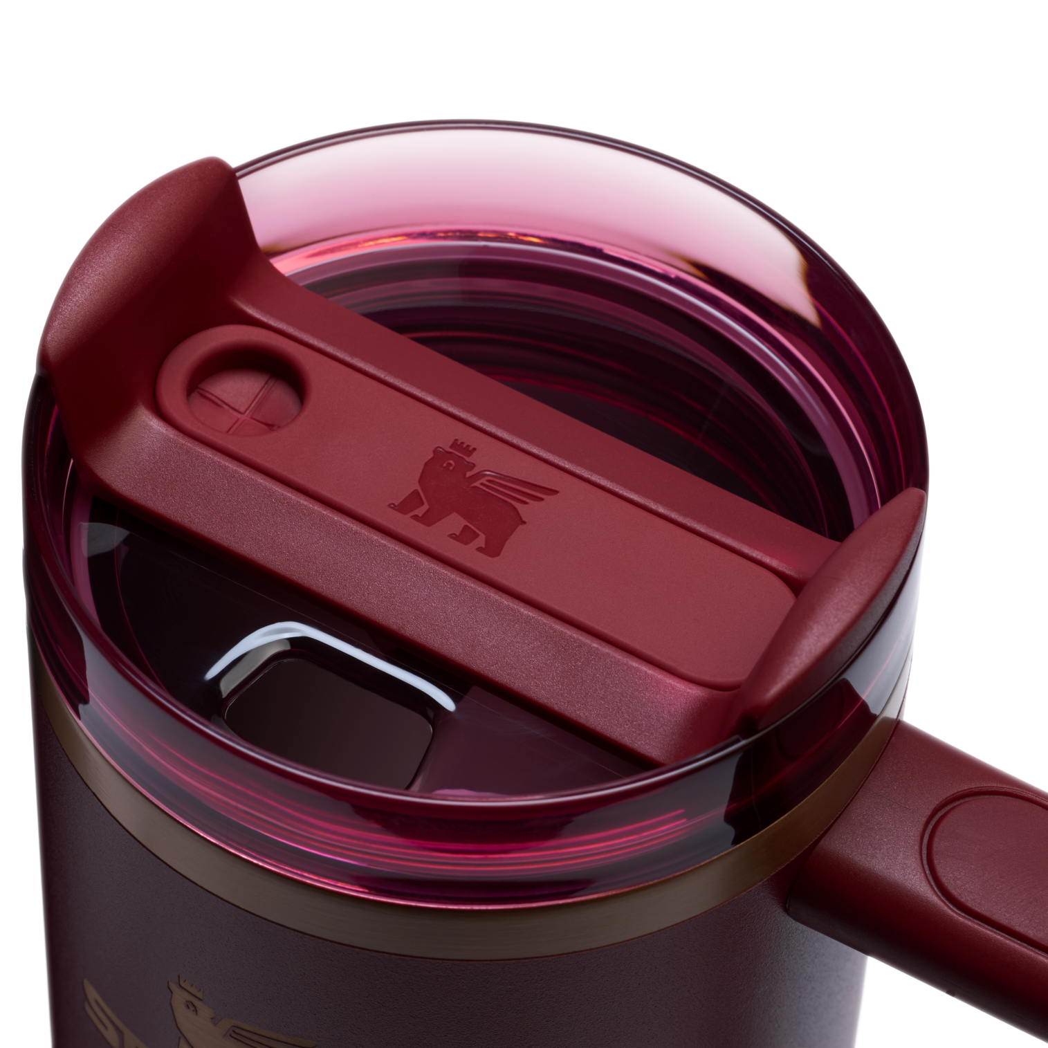 Splash-Resistant FlowState The Quencher H2.0 Flowstate Tumbler | Stanley Create D331C - FlowState 3-Position Lid Insulated Travel Mug Detail
