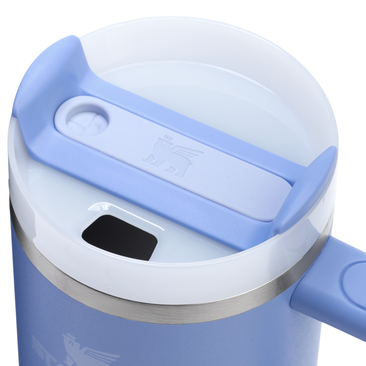 Splash-Resistant FlowState The Quencher H2.0 Flowstate Tumbler | Stanley Create D331C - FlowState 3-Position Lid Insulated Travel Mug Detail